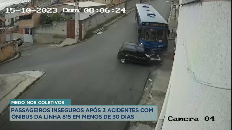 Vídeo: Acidentes com ônibus deixa passageiros inseguros na região nordeste de BH