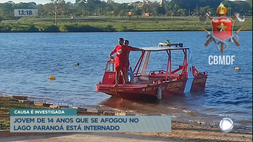 Vídeo: Adolescente se afoga no Lago Paranoá (DF) e é levado inconsciente para o hospital