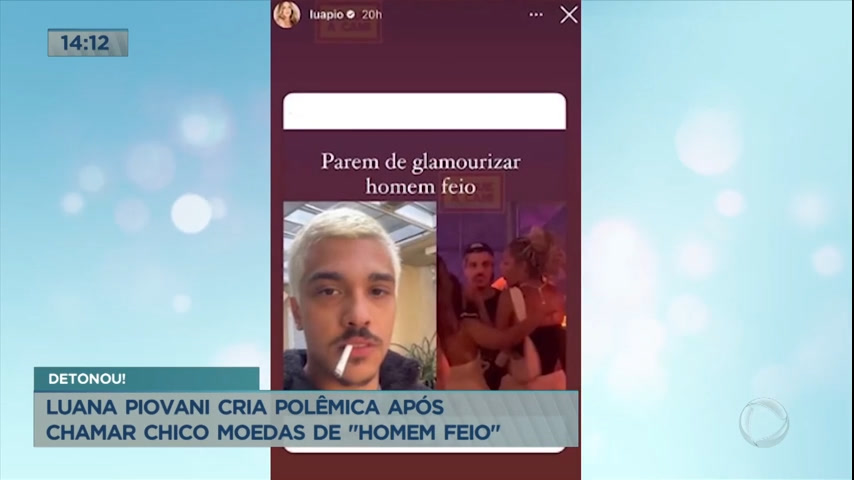 Vídeo: Luana Piovani cria polêmica após chamar Chico Moedas de 'homem feio'