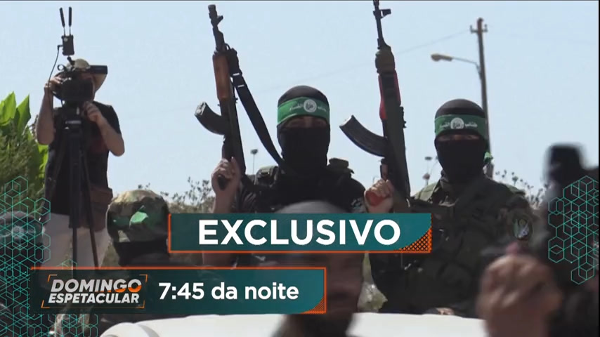 Vídeo: Domingo Espetacular vai mostrar primeira entrevista de um representante do Hamas a uma TV brasileira