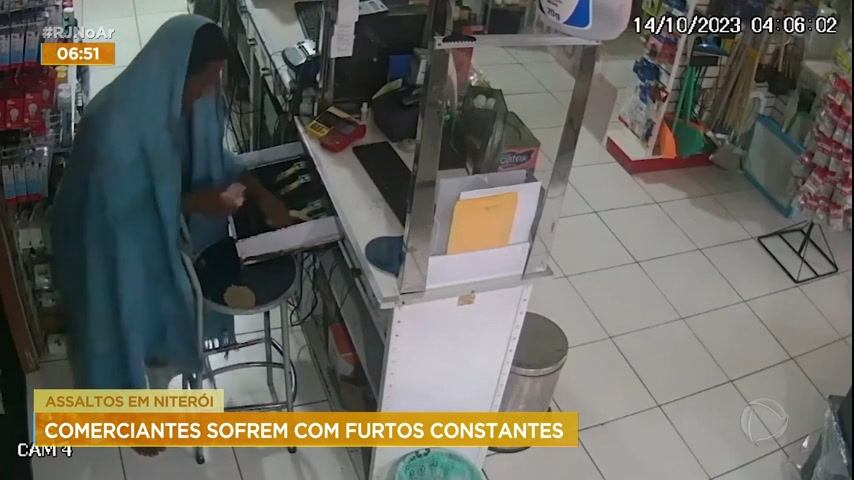Vídeo: Comerciantes de Niterói são alvos de furtos; três casos foram registrados em dois meses