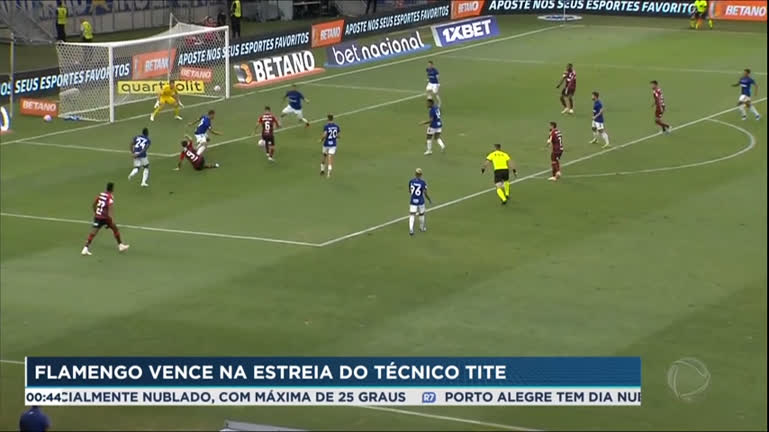 Vídeo: Flamengo vence no Brasileirão na estreia do técnico Tite