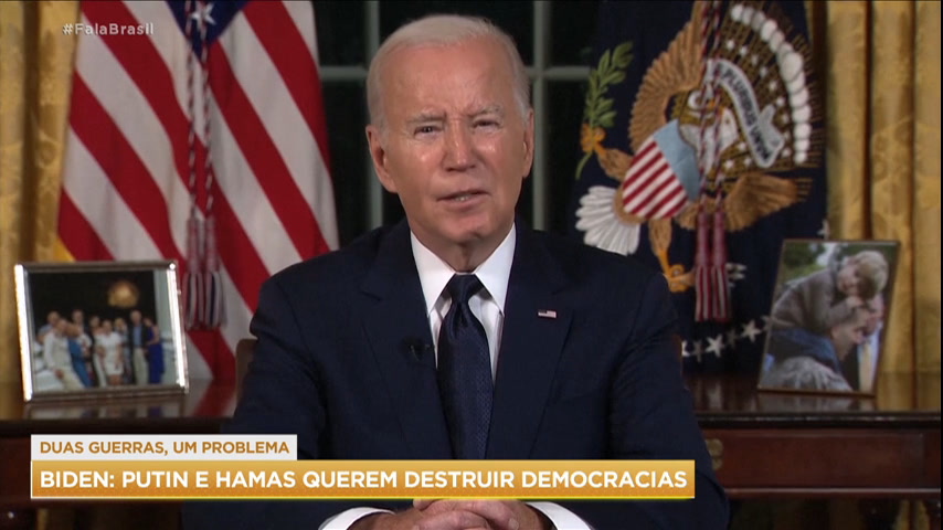 Vídeo: Biden diz que Hamas e Putin querem destruir por completo as democracias vizinhas