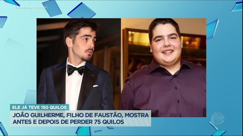 Vídeo: Filho de Faustão mostra antes e depois de emagrecer 75 kg