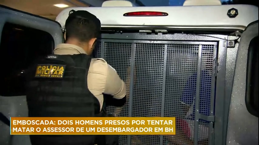 Vídeo: Homens suspeitos de tentar matar ex-assessor de desembargador são presos em BH