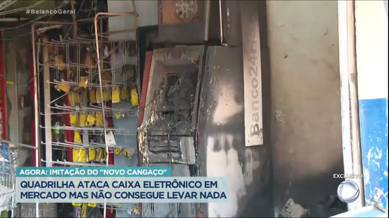 Vídeo: Criminosos atacam mercado na Grande São Paulo para furtar dinheiro de caixa eletrônico