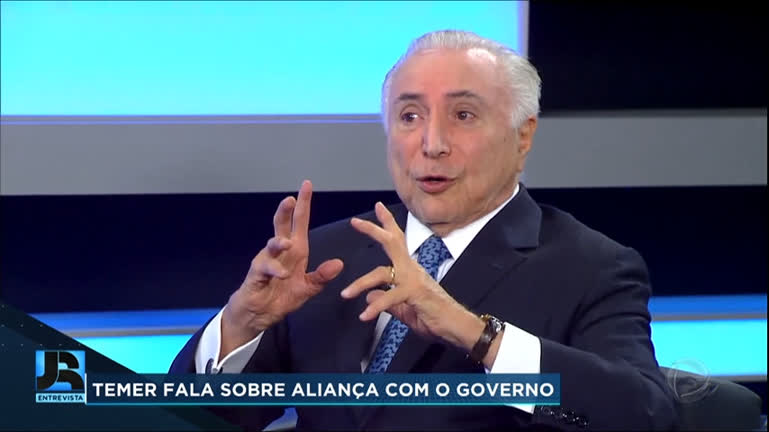 No JR Entrevista , ex-presidente Michel Temer avalia o governo Lula: "Começou a melhorar"