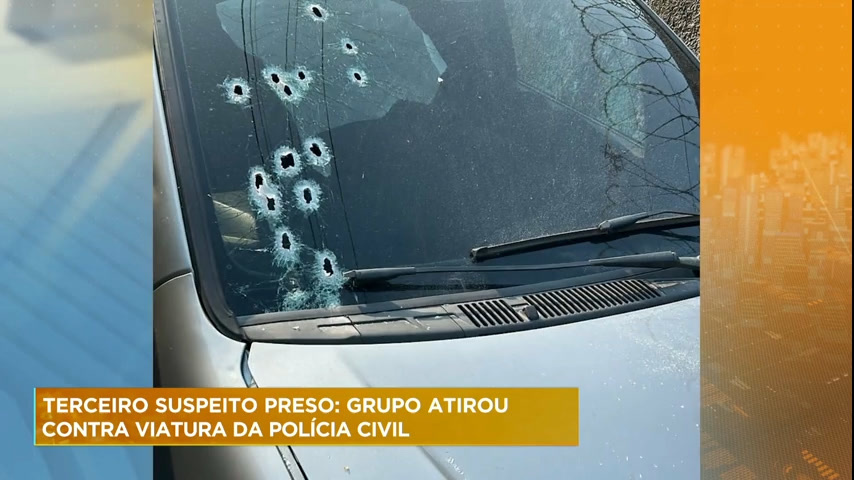 Vídeo: Terceiro suspeito de atirar contra viatura da Polícia Civil no bairro Primeiro de Maio, em BH, é preso