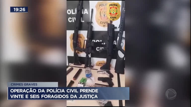 Vídeo: Operação da Polícia Civil prende 26 foragidos da justiça