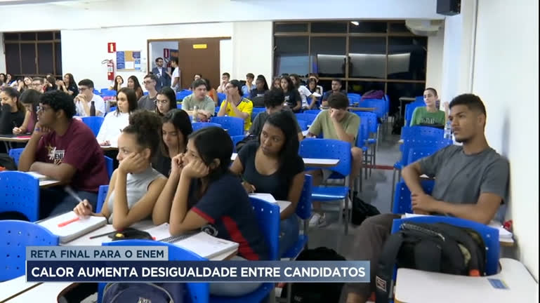 Vídeo: Com a chegada do ENEM, calor aumenta a desigualdade entre os candidatos