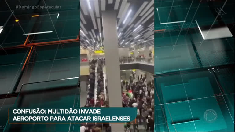 Vídeo: Multidão invade aeroporto na Rússia para atacar israelenses
