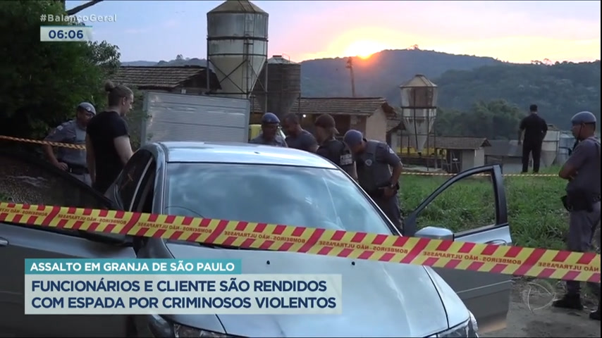 Vídeo: Funcionários e cliente são feitos reféns durante assalto a granja na Grande SP
