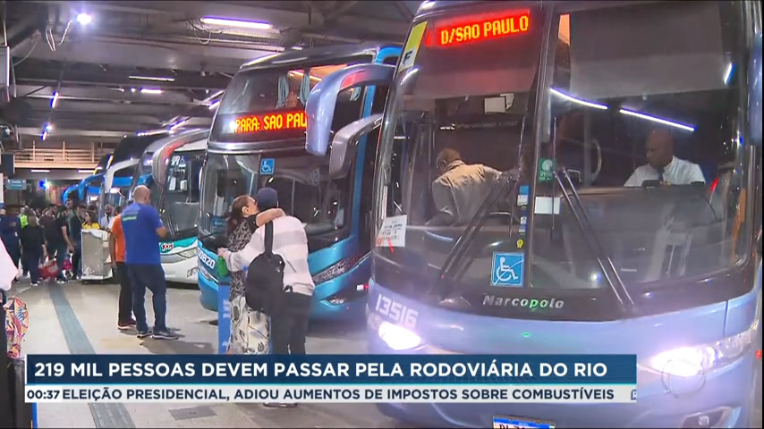 Rodoviária do Rio de Janeiro deve receber 219 mil pessoas durante feriado prolongado Rodoviária do Rio de Janeiro deve receber 219 mil pessoas durante feriado prolongado