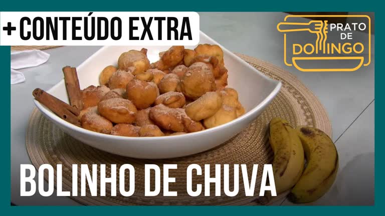 Vídeo: Aprenda a preparar um delicioso bolinho de chuva recheado com banana | Prato de Domingo