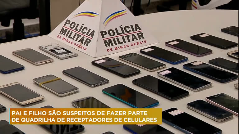 Vídeo: Polícia prende pai e filho suspeitos de comprar celulares roubados em BH