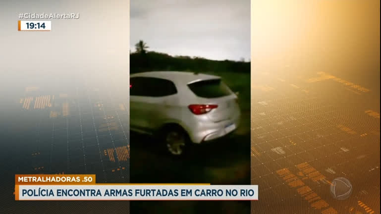 Vídeo: Duas metralhadoras .50 furtadas do Exército são achadas em carro abandonado no Rio