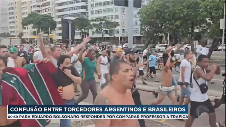 Vídeo: Torcedores argentinos e brasileiros entraram em confronto no Rio
