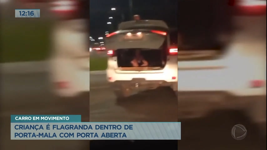 Vídeo: Criança é flagrada sendo levada em porta-malas aberto no DF