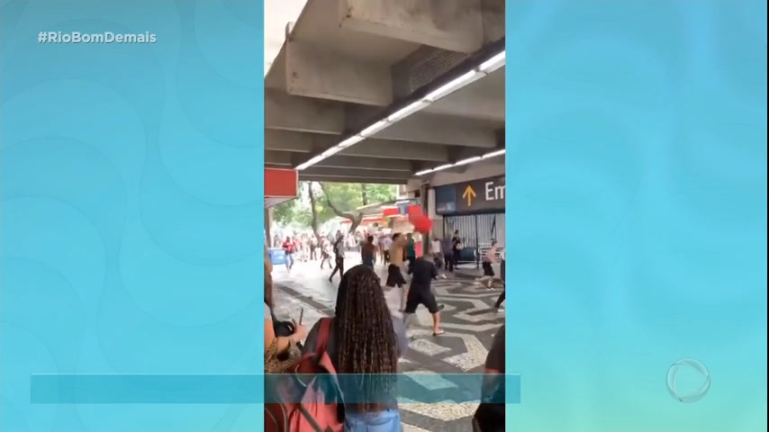 Vídeo: VÍDEO: Torcedores se envolvem em confusão no metrô antes da final da Libertadores