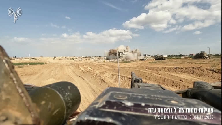 Vídeo: Não é videogame: Israel usa canhão para destruir prédio e procura terroristas do Hamas emboscados
