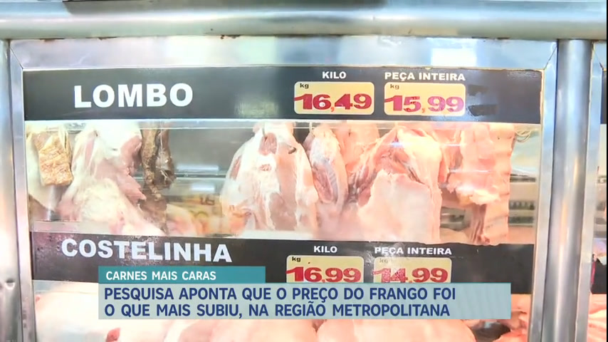 Vídeo: Pesquisa aponta que o preço do frango foi o que mais subiu na região metropolitana de BH