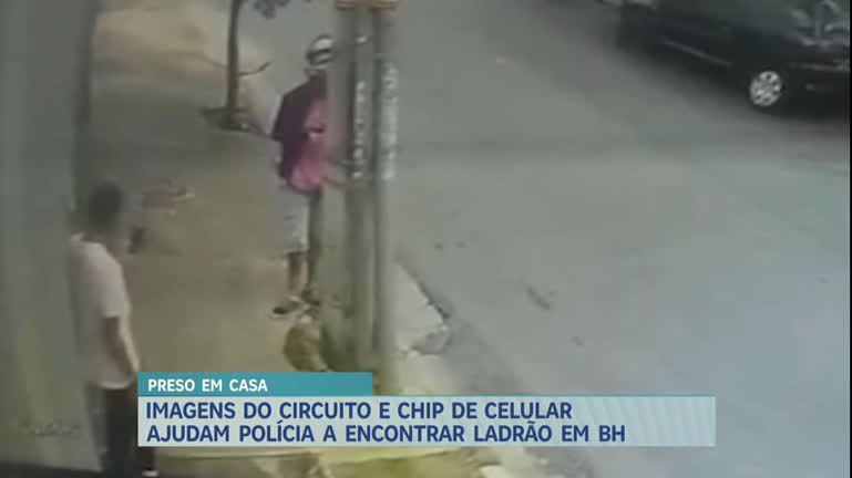 Vídeo: Circuito de segurança e chip de celular ajudam polícia a encontrar suspeito de roubar celulares em BH