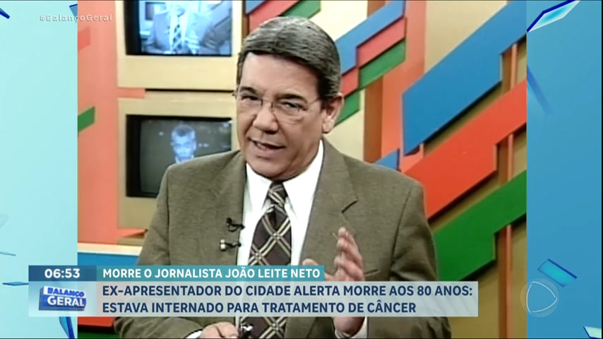 Ex-apresentador do Cidade Alerta, João Leite Neto morre aos 80 anos (Foto: Reprodução, Record) 