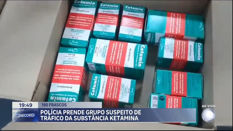 Vídeo: Polícia prende grupo suspeito de tráfico da substância ketamina