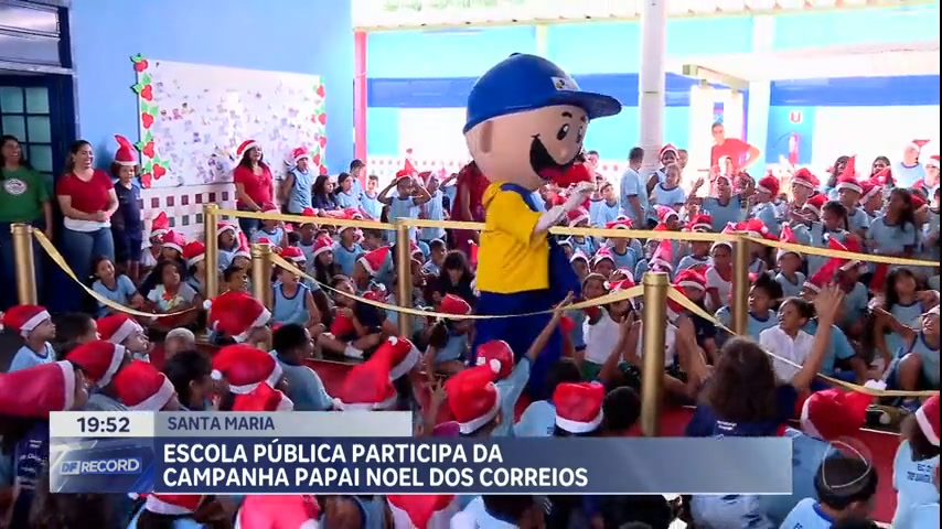 Vídeo: Escola de Santa Maria participa da campanha Papai Noel dos Correios