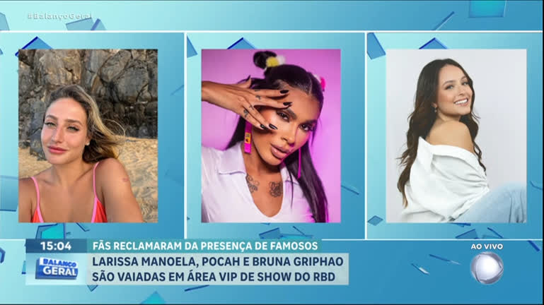 Vídeo: Larissa Manoela, Pocah e Bruna Griphao são vaiadas em show do RBD