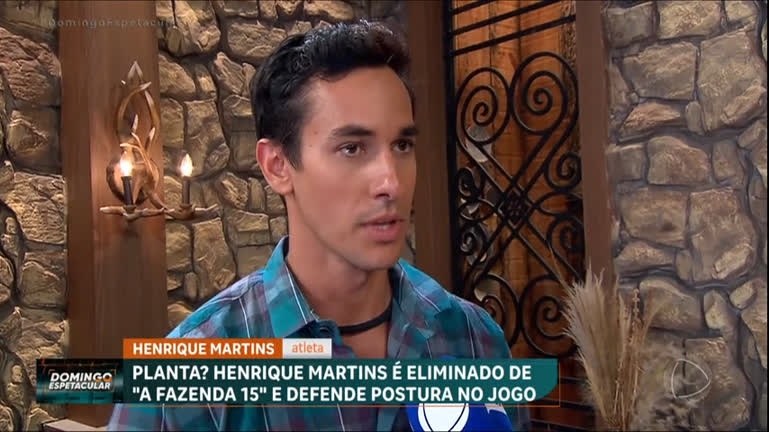 Vídeo: Eliminado de A Fazenda 15 , Henrique Martins se defende do apelido de 