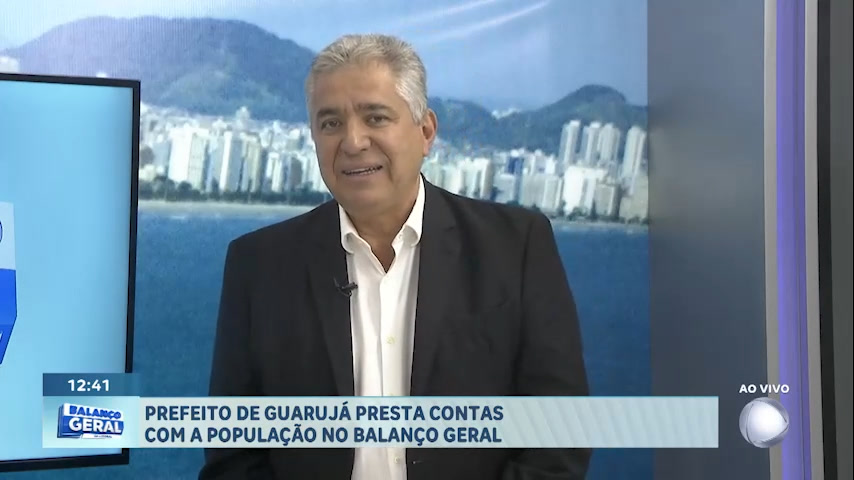 Vídeo: Prefeito de Guarujá é entrevistado