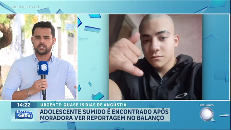  Adolescente que estava desaparecido é encontrado no ABC Paulista