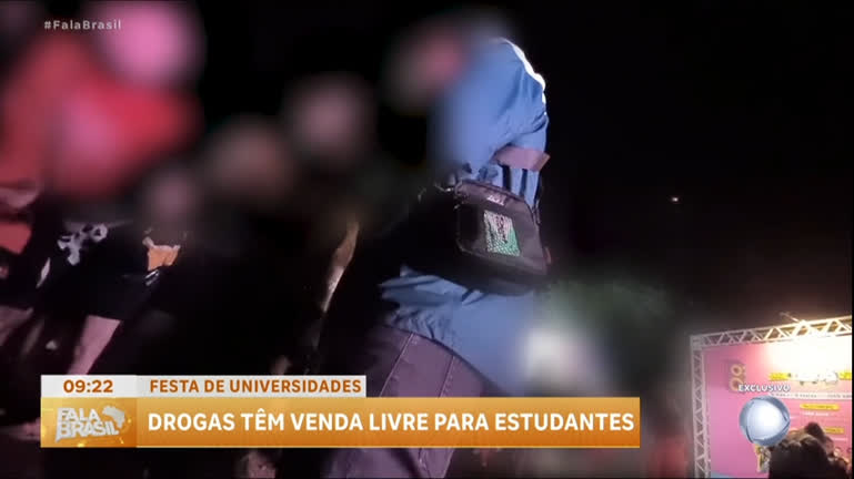 Vídeo: Fala Brasil flagra venda de drogas durante festa universitária no interior de SP