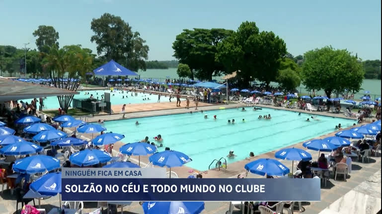 Vídeo: Belo-horizontinos buscam refúgio nos clubes para escapar do calor intenso