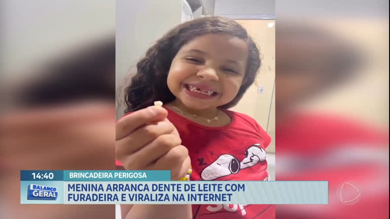 Vídeo: Vídeo: menina arranca dente de leite com furadeira e viraliza na internet