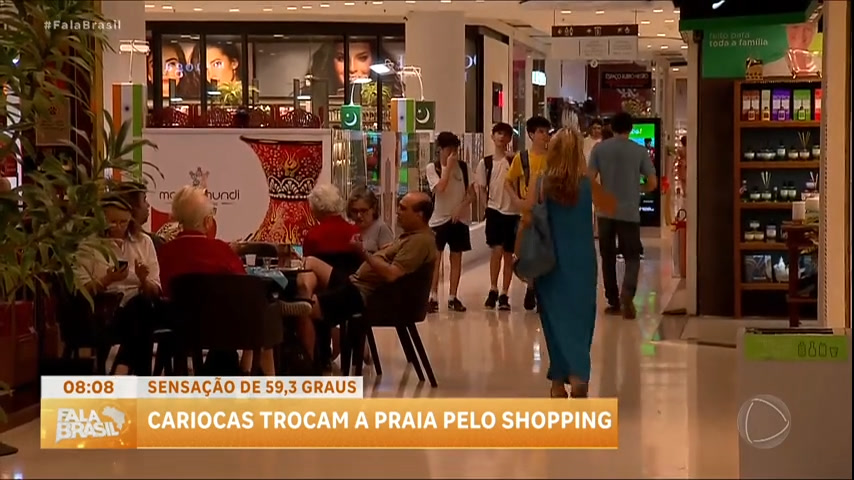 Vídeo: Onda de calor: cariocas trocam praia por shoppings devido ao ar-condicionado