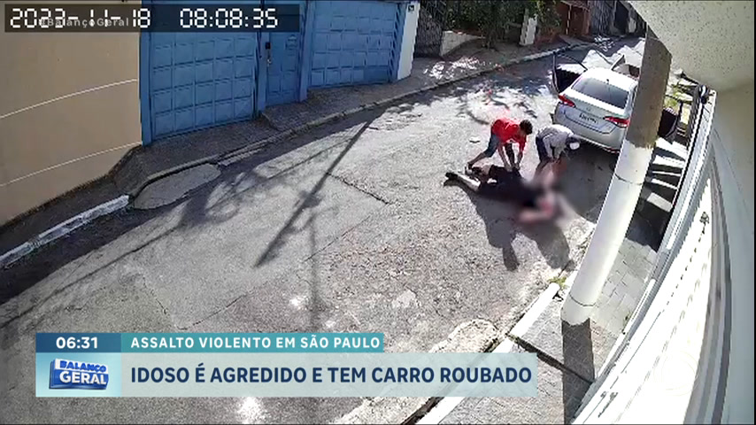 Vídeo: Idoso é brutalmente agredido durante assalto em SP