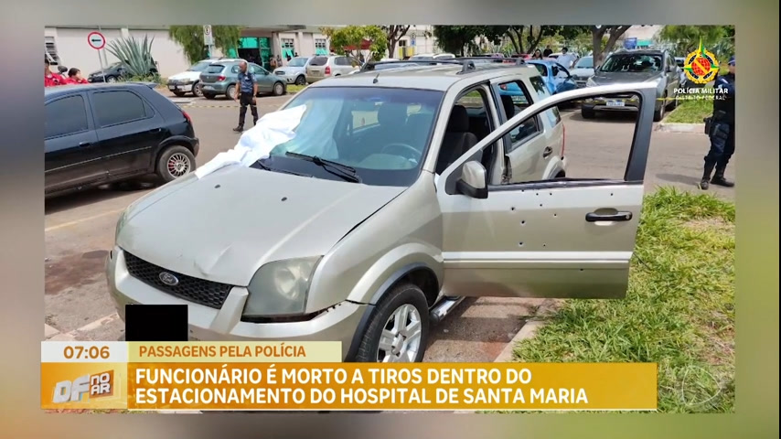 Vídeo: Funcionário é morto a tiros no estacionamento do Hospital de Santa Maria