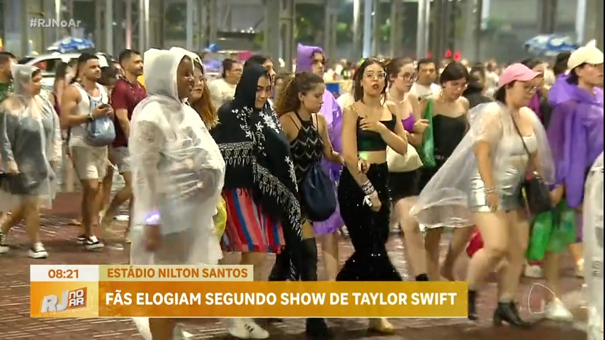 Vídeo: Fãs enfrentam chuva no 2º show de Taylor Swift no Rio