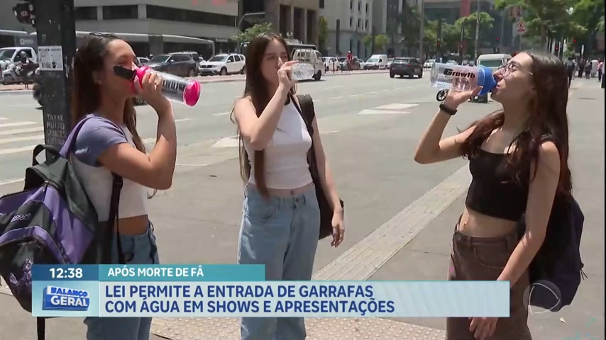Vídeo: Lei permite a entrada de garrafas com água em shows e apresentações