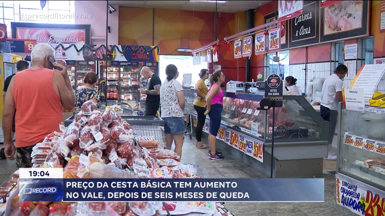 Vídeo: Preço da cesta básica volta a subir no Vale do Paraíba