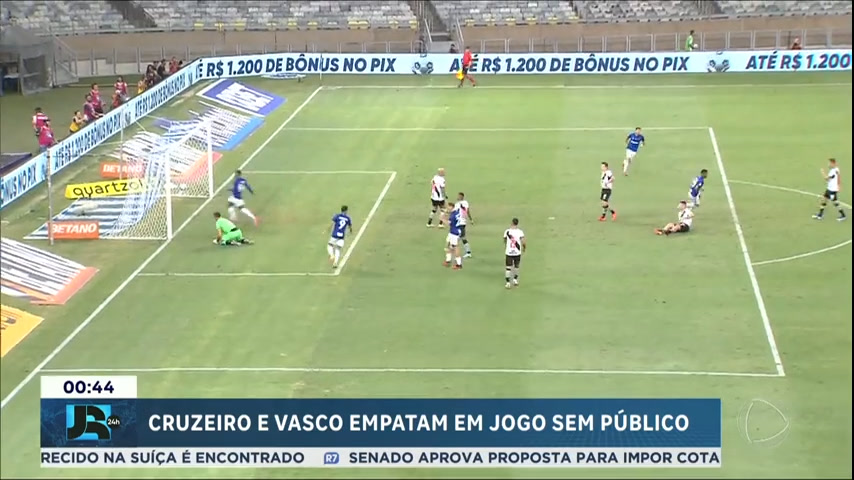Vídeo: Cruzeiro e Vasco empatam em jogo sem público pelo Brasileirão