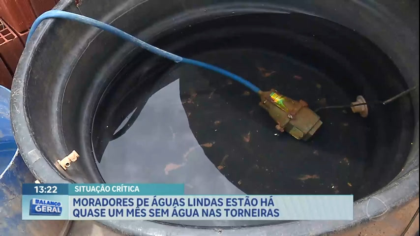 Vídeo: Moradores de Águas Lindas de Goiás estão há cerca de um mês sem água nas torneiras