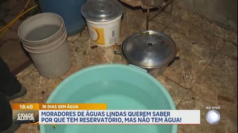 Vídeo: Moradores de Águas Lindas de Goiás pedem providência após um mês sem água