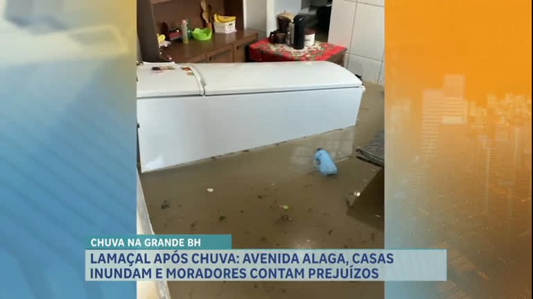Vídeo: Avenida alaga, casas inundam e moradores contam prejuízos em Contagem (MG)