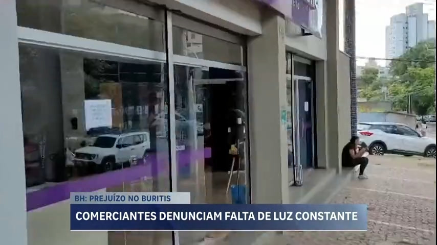 Vídeo: Comerciantes denunciam falta de luz constante no bairro Buritis, em BH
