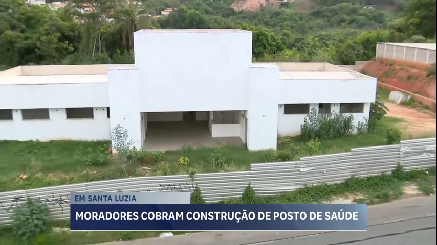 Vídeo: Moradores de Santa Luzia (MG) denunciam que obras de posto de saúde estão paradas há mais de um ano