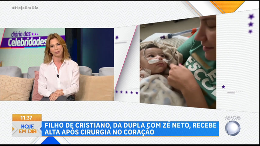 Vídeo: Filho de Cristiano, da dupla com Zé Neto, recebe alta hospitalar