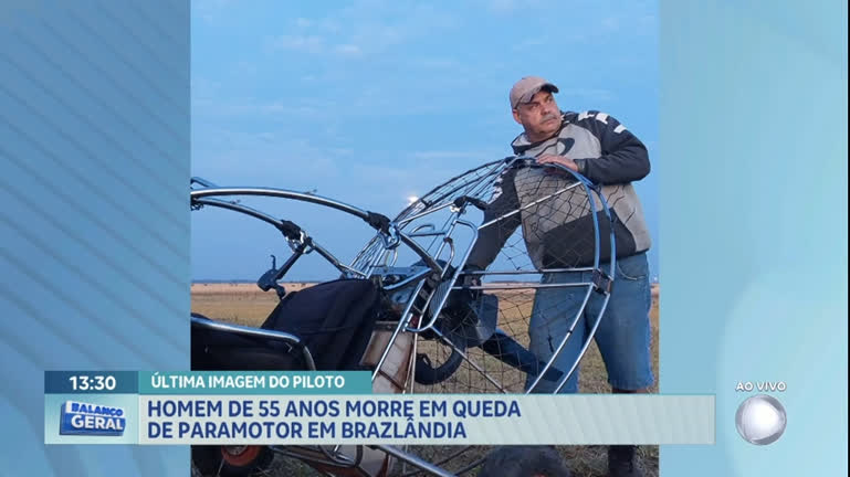 Vídeo: Homem de 55 anos morre em queda de paramotor em Brazlândia